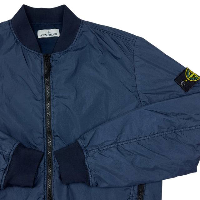 A/W 17 Stone Island Lined Crinkle Reps NY Bomber - Navy