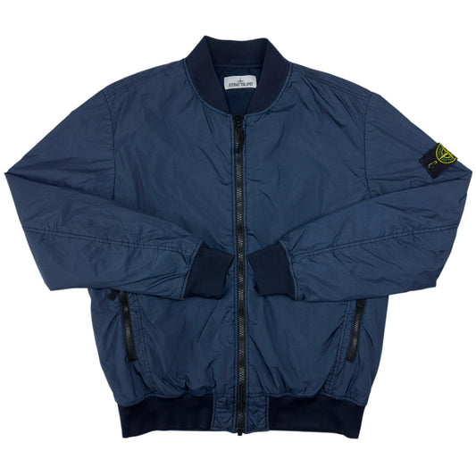 A/W 17 Stone Island Lined Crinkle Reps NY Bomber - Navy