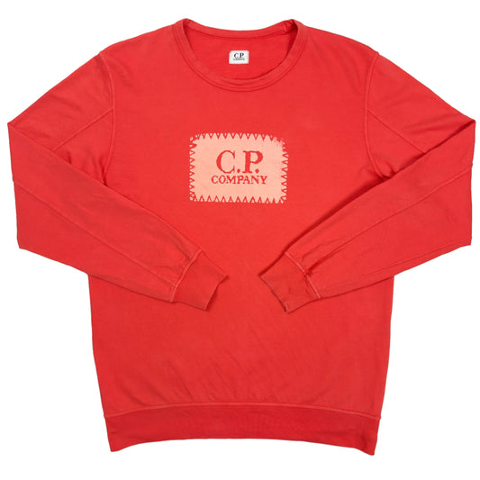 C.P. Company Big Stitch Logo Lightweight Sweat - Orange