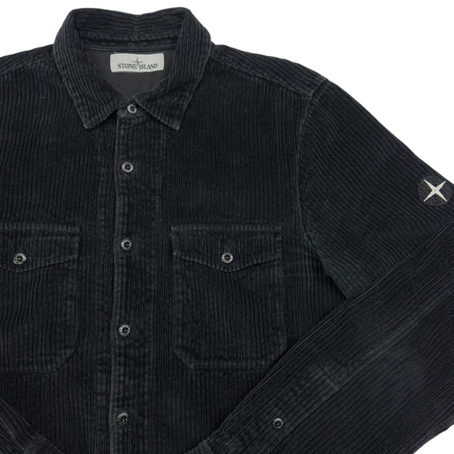 A/W 20 Stone Island Corduroy 2 Pocket Overshirt - Black