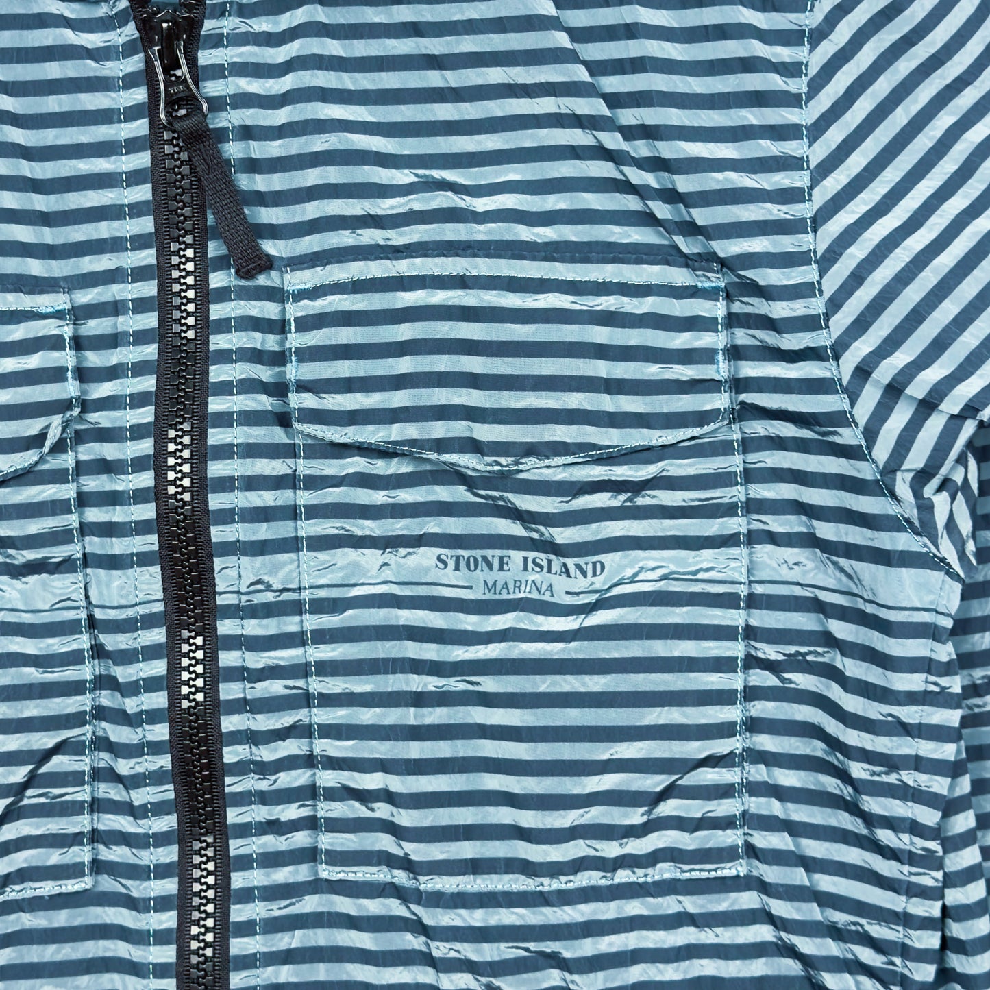 S/S 17 Stone Island Marina Striped Nylon Metal Jacket
