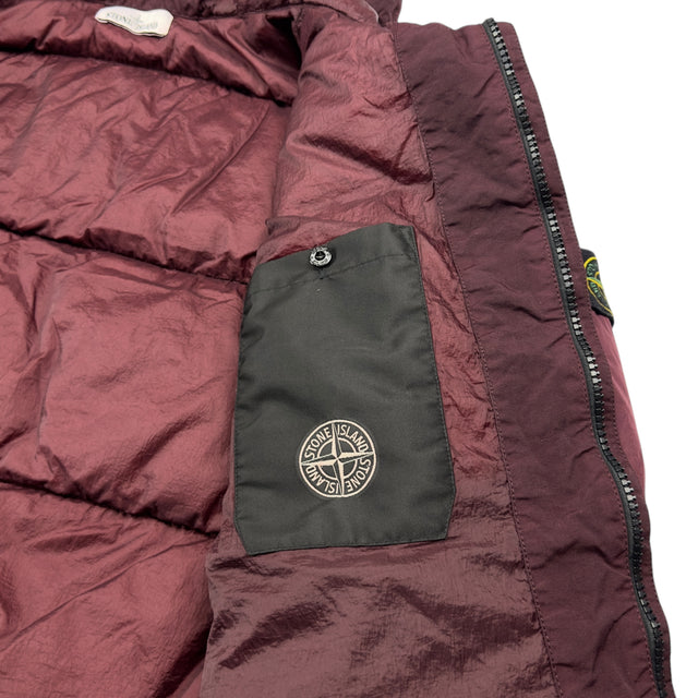 A/W 17 Stone Island Crinkle Reps NY Down Puffer Jacket - Burgundy