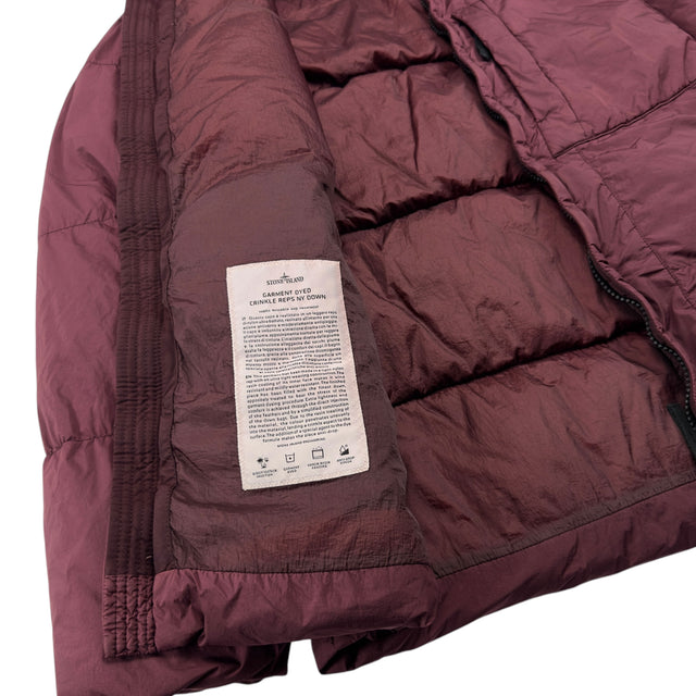 A/W 17 Stone Island Crinkle Reps NY Down Puffer Jacket - Burgundy