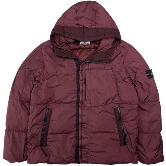 A/W 17 Stone Island Crinkle Reps NY Down Puffer Jacket - Burgundy