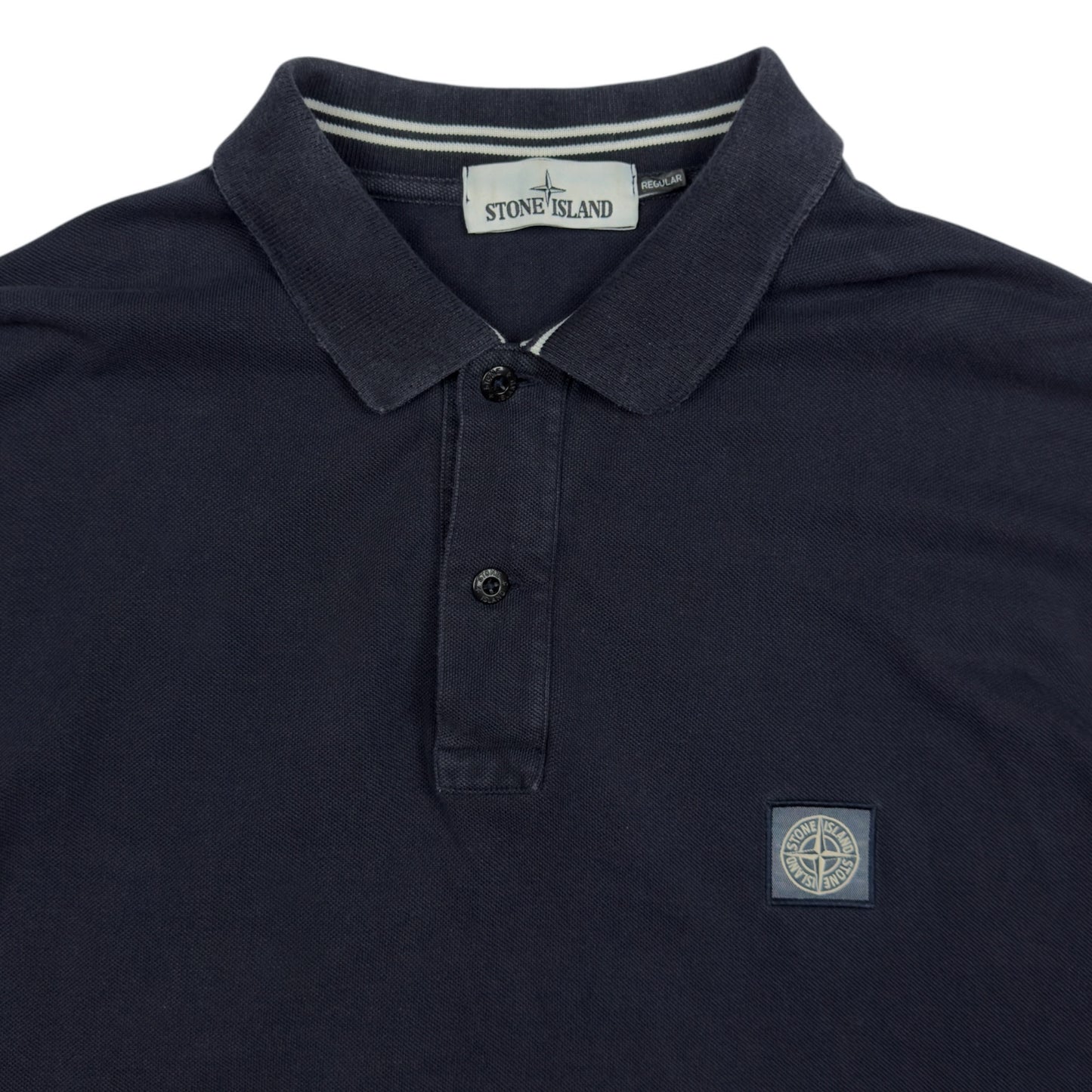 A/W 16 Stone Island Long Sleeve Polo Shirt - Navy