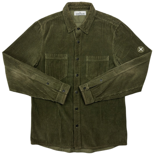 A/W 19 Stone Island Corduroy Overshirt - Dark Green