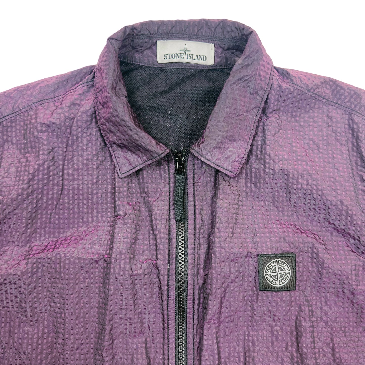 A/W 20 Stone Island Seersucker Nylon Overshirt - Purple