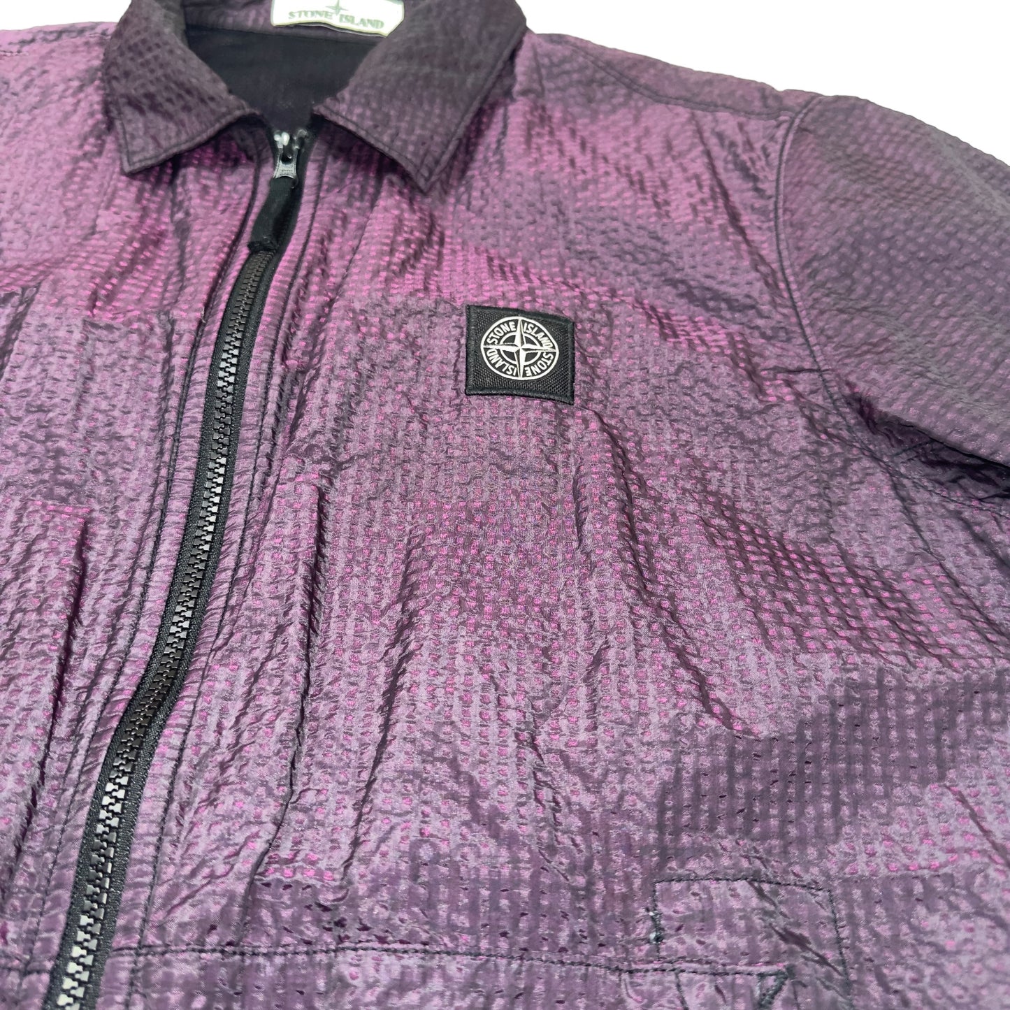 A/W 20 Stone Island Seersucker Nylon Overshirt - Purple