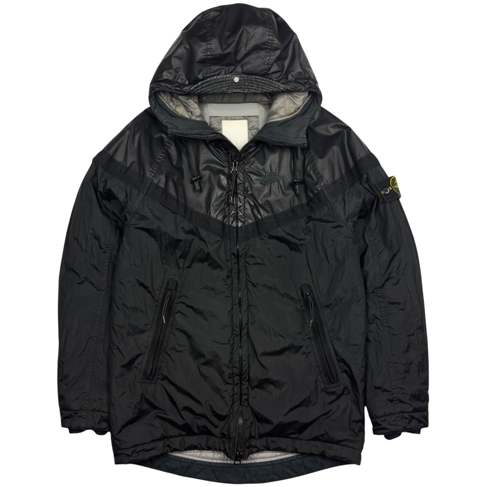 Mussola Gommata Giacchetto Nike Stone Island Stone Island Mussola Gommata Jacket Black FARFETCH UK