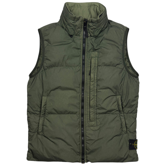 A/W 20 Stone Island Crinkle Reps R NY Down Gilet - Green