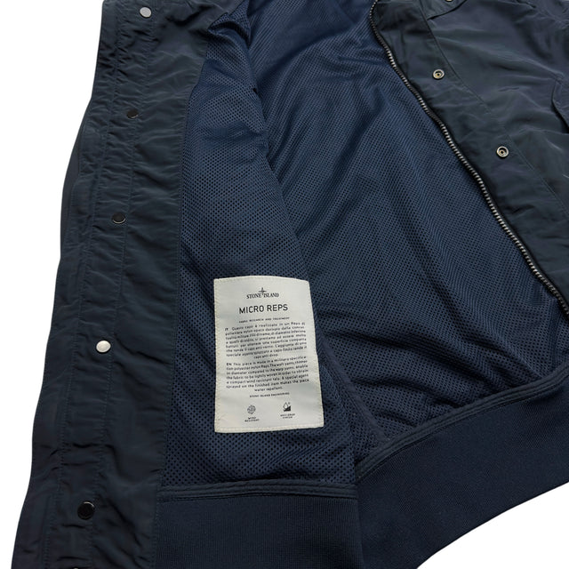 S/S 15 Stone Island Micro Reps Hooded Bomber - Navy