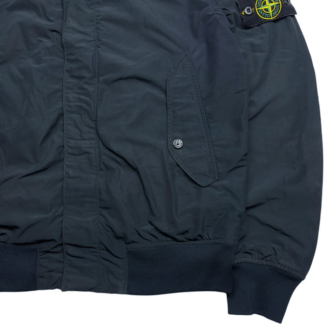 S/S 15 Stone Island Micro Reps Hooded Bomber - Navy