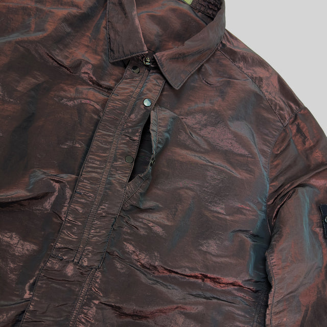 S/S 16 Stone Island Weft Nylon Metal Overshirt - Dark Red
