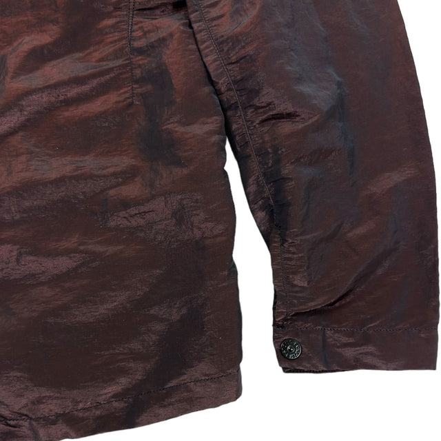 S/S 16 Stone Island Weft Nylon Metal Overshirt - Dark Red
