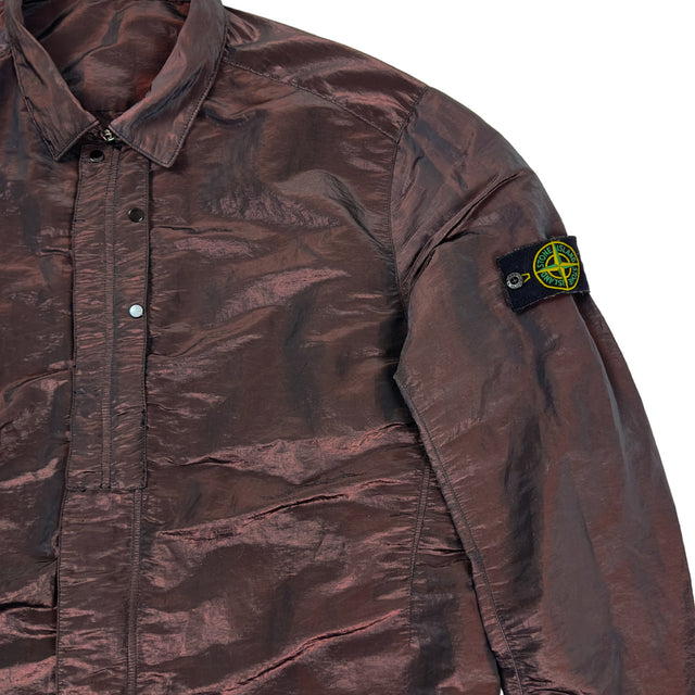 S/S 16 Stone Island Weft Nylon Metal Overshirt - Dark Red