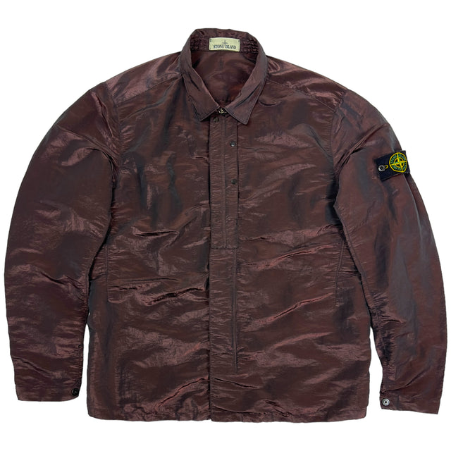 S/S 16 Stone Island Weft Nylon Metal Overshirt - Dark Red