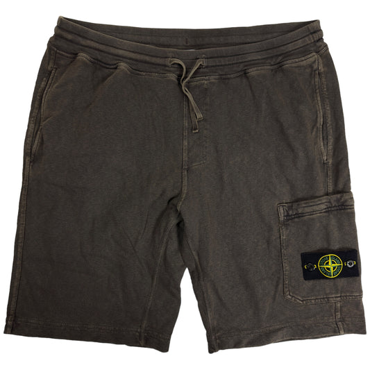 S/S 14 Stone Island Cotton Jersey Cargo Shorts - Brown