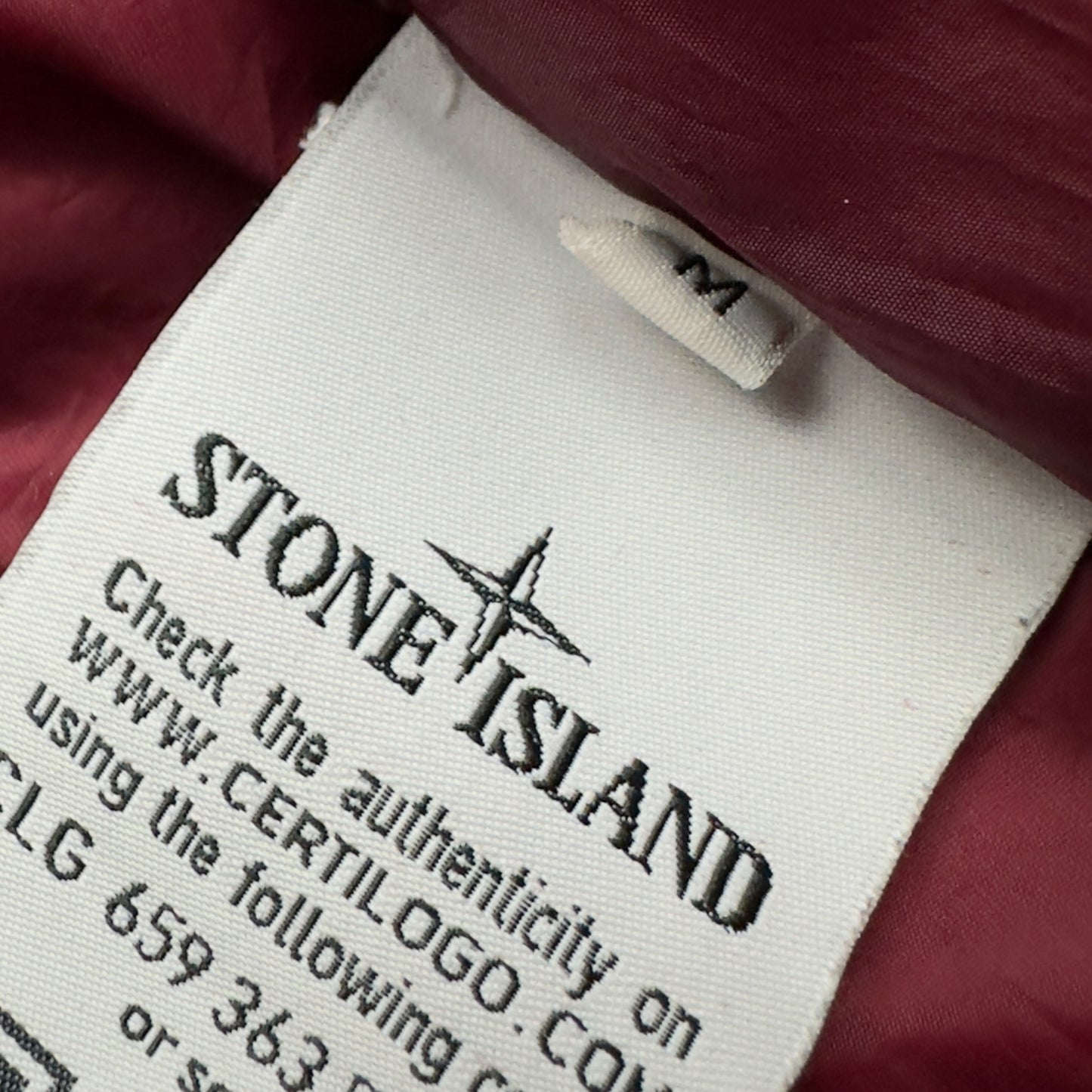 A/W 18 Stone Island Crinkle Reps NY Down Puffer Jacket - Burgundy