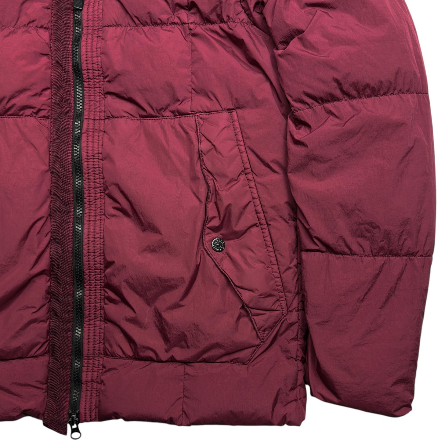 A/W 18 Stone Island Crinkle Reps NY Down Puffer Jacket - Burgundy