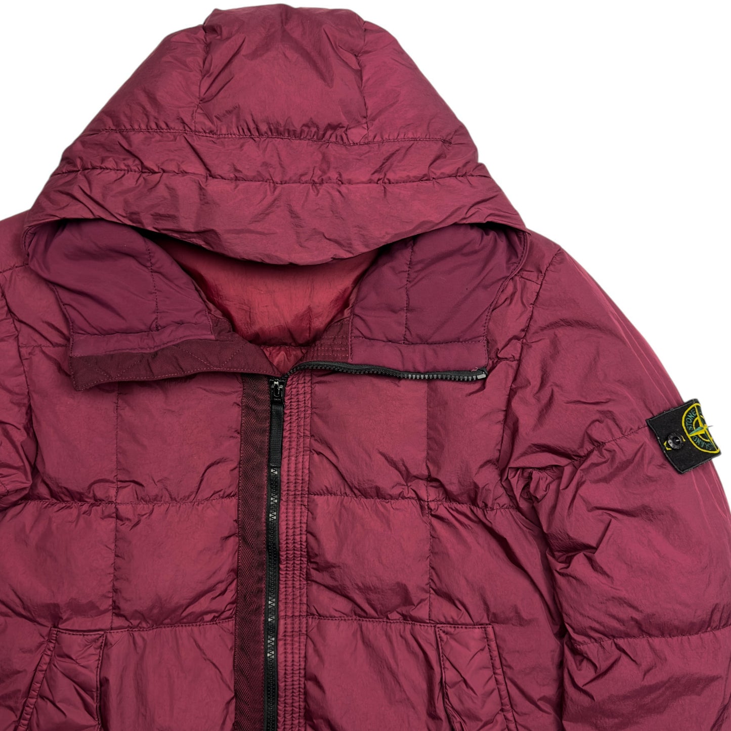 A/W 18 Stone Island Crinkle Reps NY Down Puffer Jacket - Burgundy