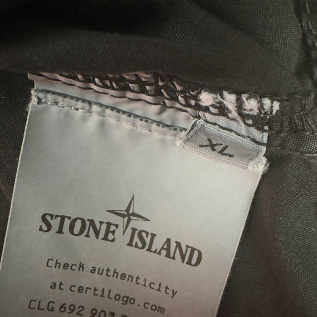 A/W 21 Stone Island Brushed Cotton Overshirt - Black