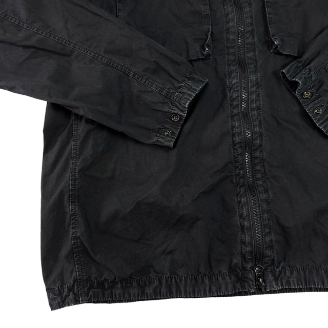 A/W 21 Stone Island Brushed Cotton Overshirt - Black