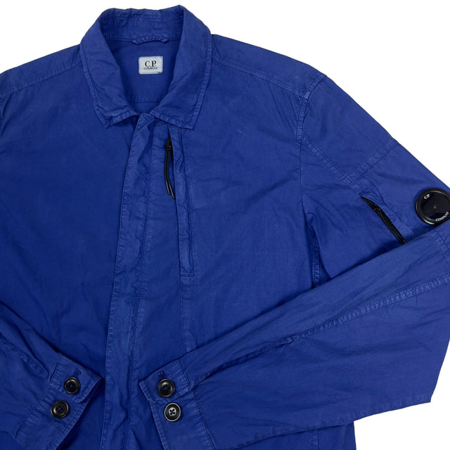 C.P. Company 50 Fili Nylon / Cotton Overshirt - Blue