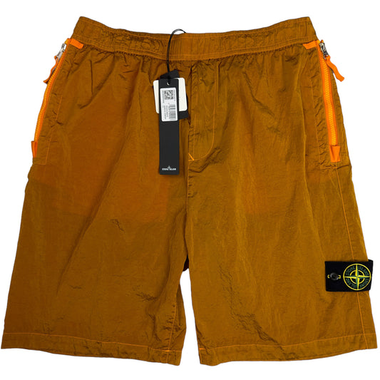 S/S 23 Stone Island Nylon Metal Bermuda Shorts - 33 Comfort Orange