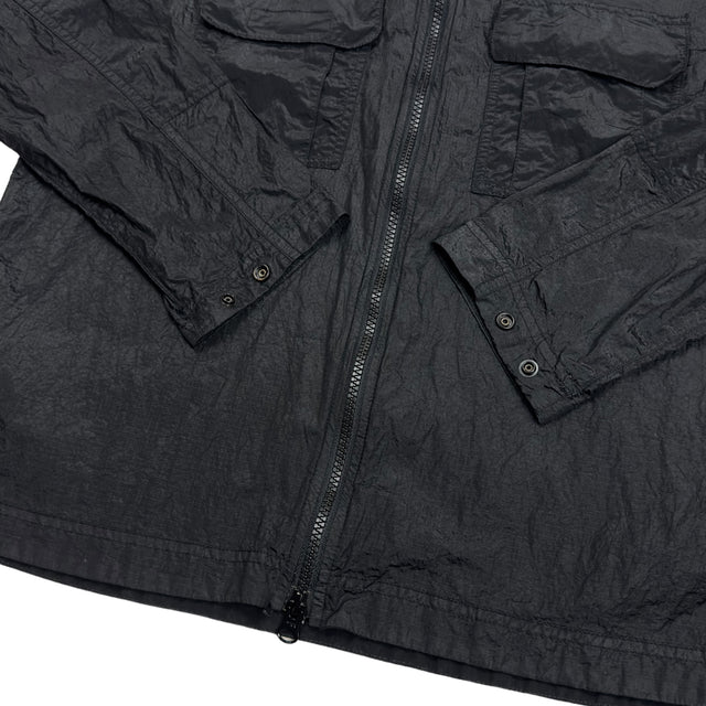 S/S 19 Stone Island Nylon Metal Ripstop Overshirt - Black