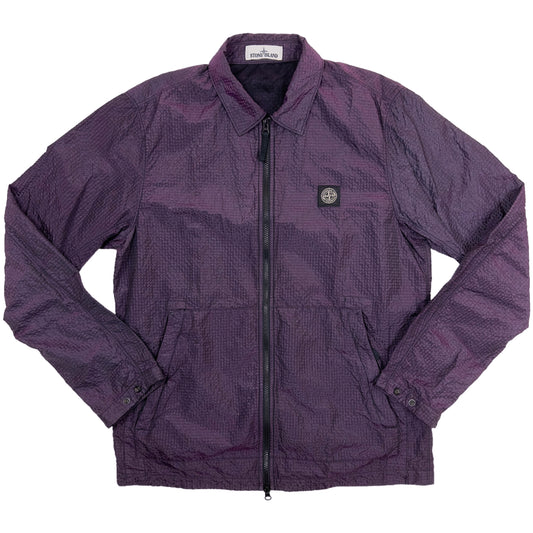 A/W 20 Stone Island Seersucker Nylon Overshirt - Purple