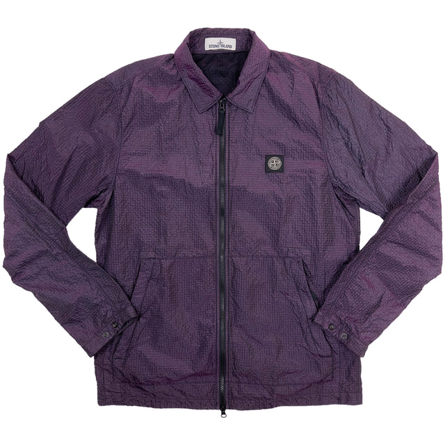 A/W 20 Stone Island Seersucker Nylon Overshirt - Purple