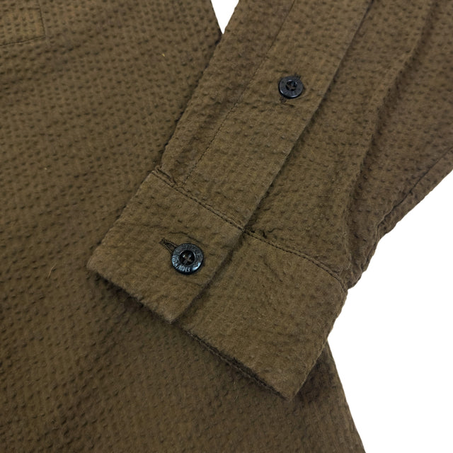 S/S 20 Stone Island Seersucker Overshirt - Brown