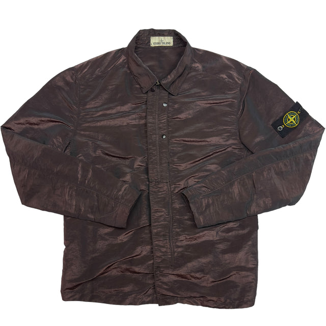 S/S 16 Stone Island Weft Nylon Metal Overshirt - Dark Red