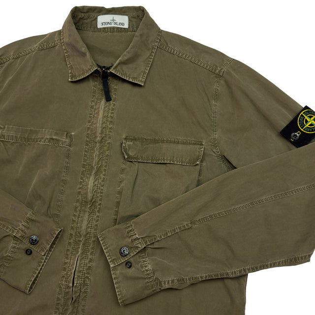 S/S 18 Stone Island Twin Pocket Overshirt - Khaki