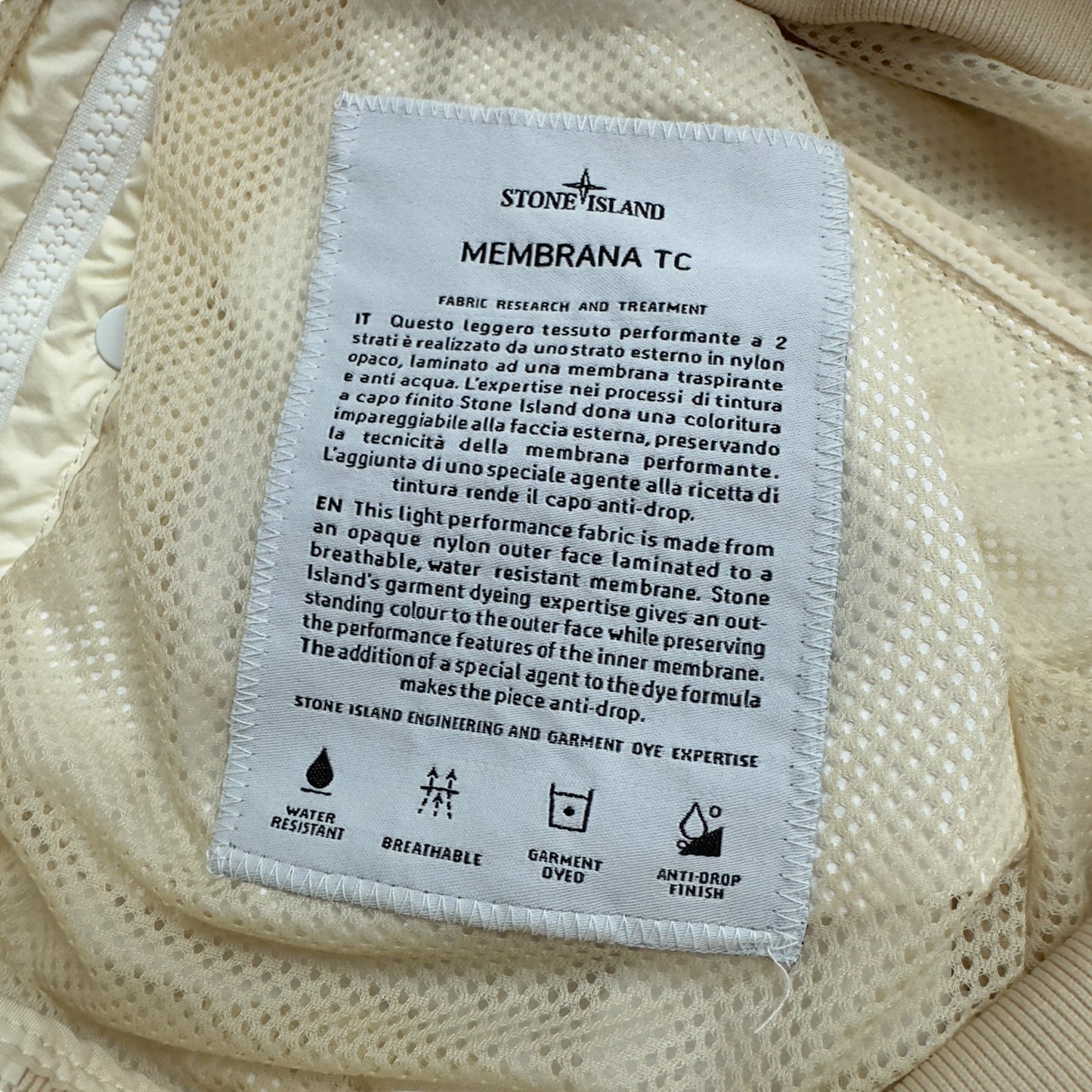 S/S 13 Stone Island Membrana TC Jacket - Cream