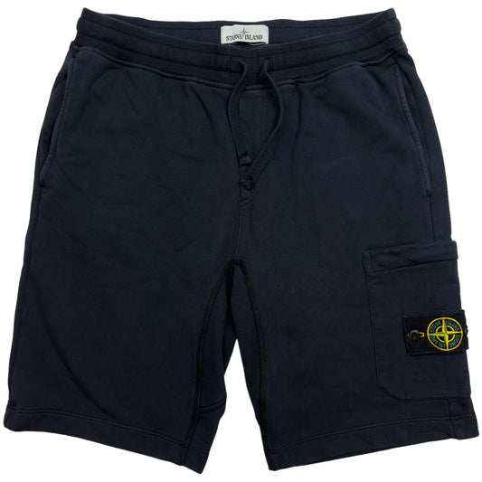 S/S 19 Stone Island Cotton Jersey Cargo Shorts - Dark Navy