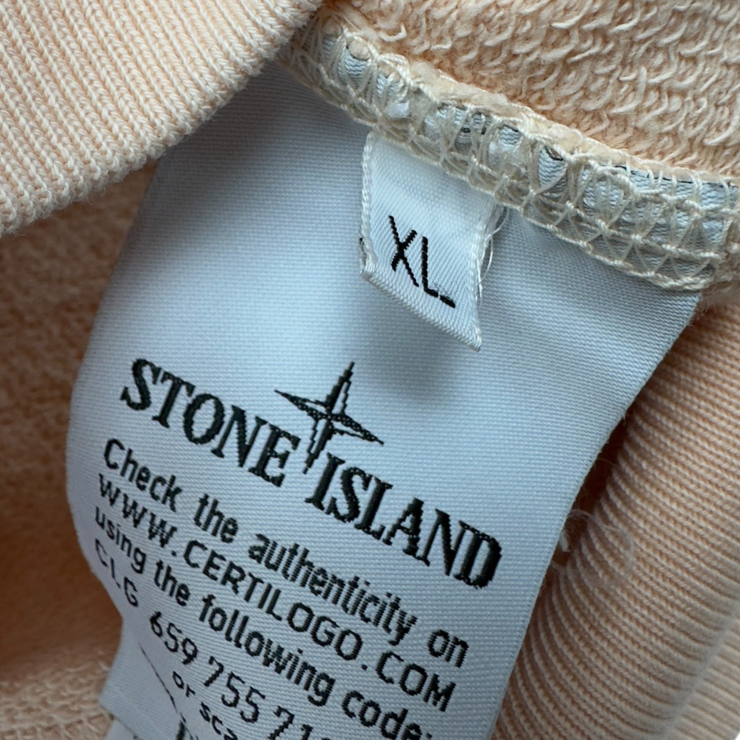 S/S 18 Stone Island Full Zip Hoodie - Light Apricot