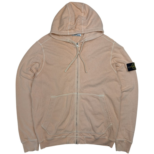 S/S 18 Stone Island Full Zip Hoodie - Light Apricot