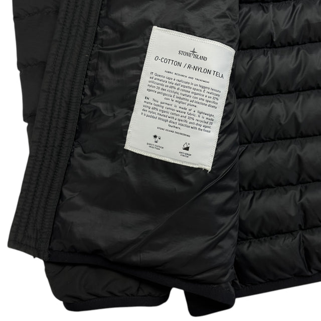 A/W 21 Stone Island O-Cotton / R-Nylon Tela Down Puffer Jacket - Black