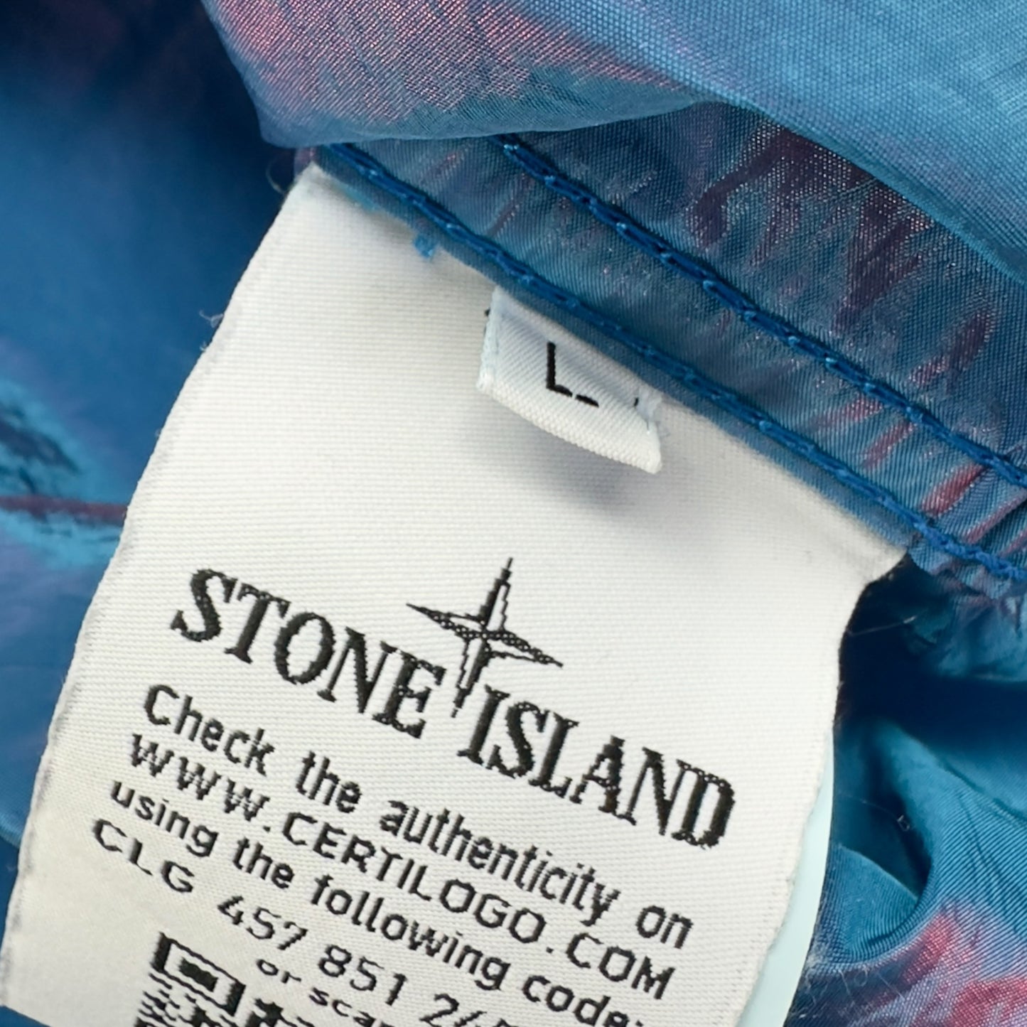 S/S 17 Stone Island Nylon Metal Weft Overshirt - Blue/Pink