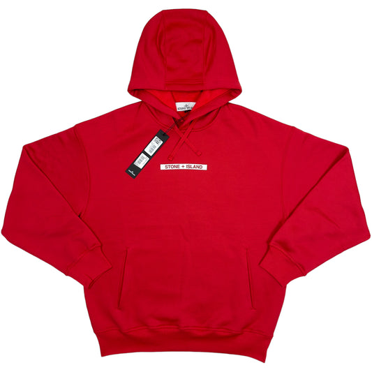 A/W 22 Stone Island Chest Logo Hoodie - Red