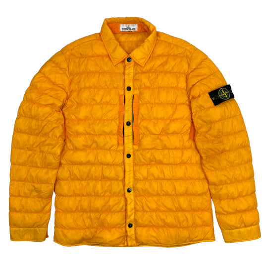 A/W 17 Stone Island Garment Dyed Micro Yarn Down Overshirt - Yellow