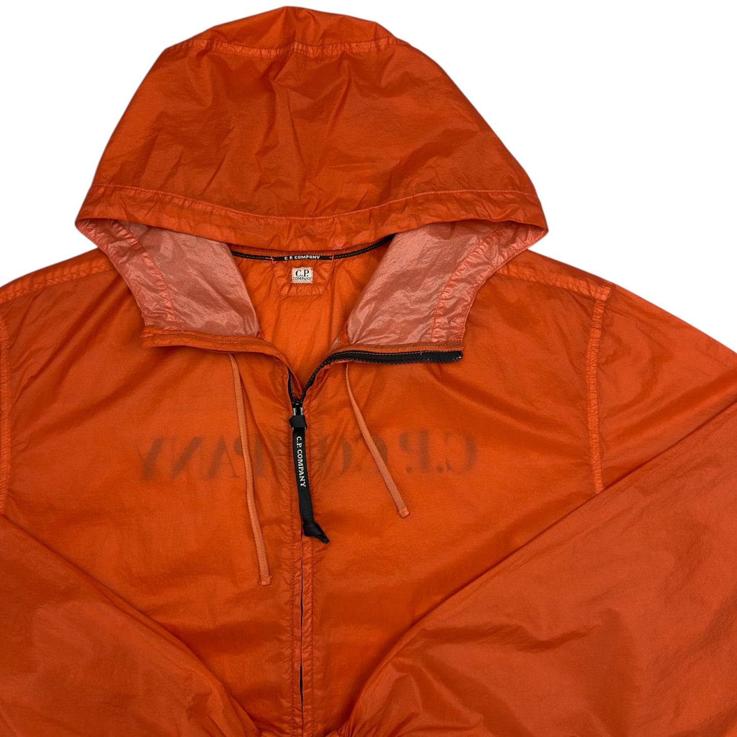 C.P. Company Light Microweave Laminated Back Logo Jacket - Orange