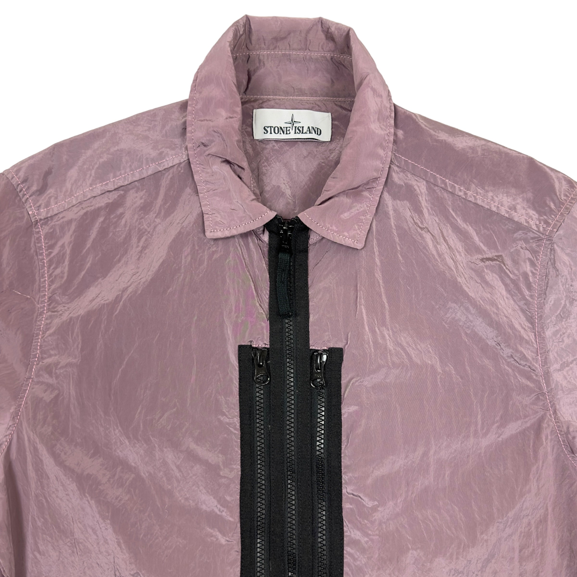 Lilac stone island overshirt best sale