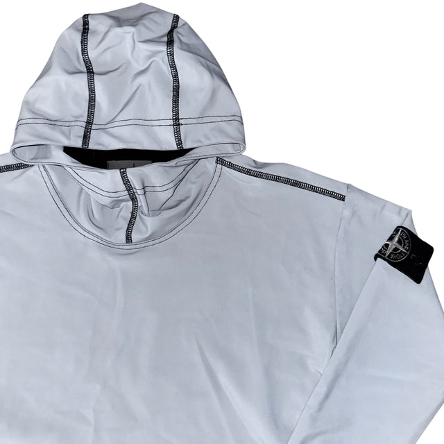 S/S 19 Stone Island Plated Reflective Special Process Hoodie / Smock