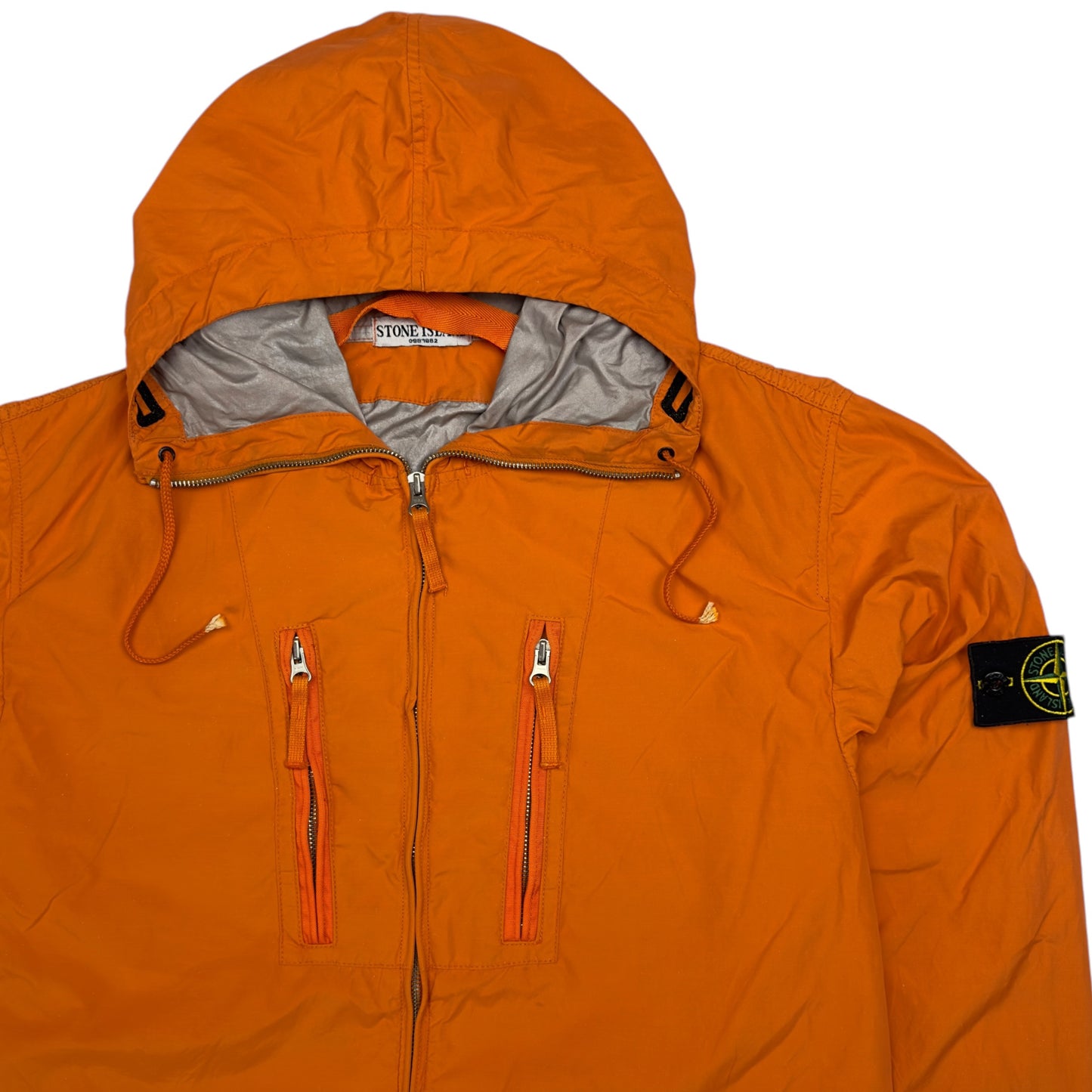 S/S 08 Stone Island Poly Coated Technical Windbreaker Jacket - Orange