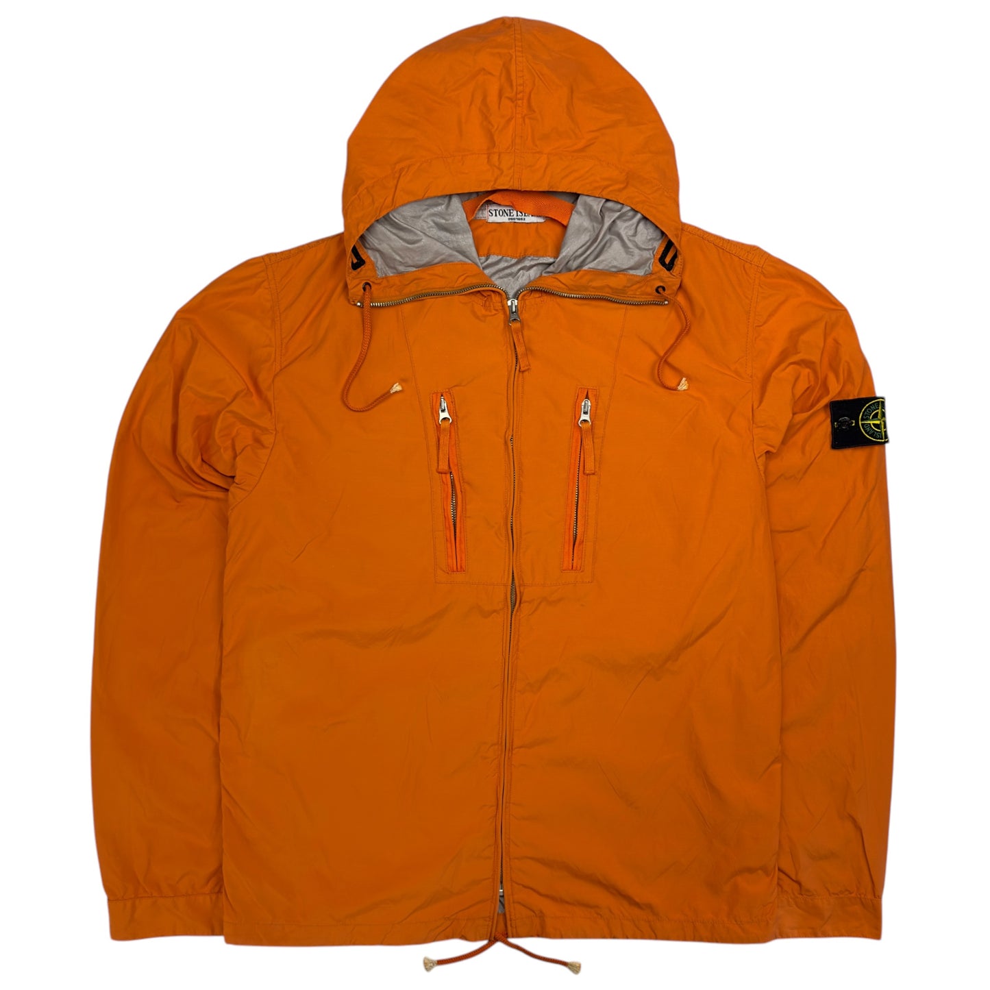 S/S 08 Stone Island Poly Coated Technical Windbreaker Jacket - Orange