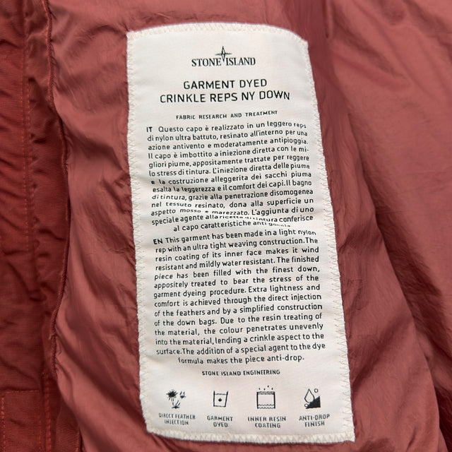 A/W 21 Stone Island Crinkle Reps R NY Down Gilet - Rust