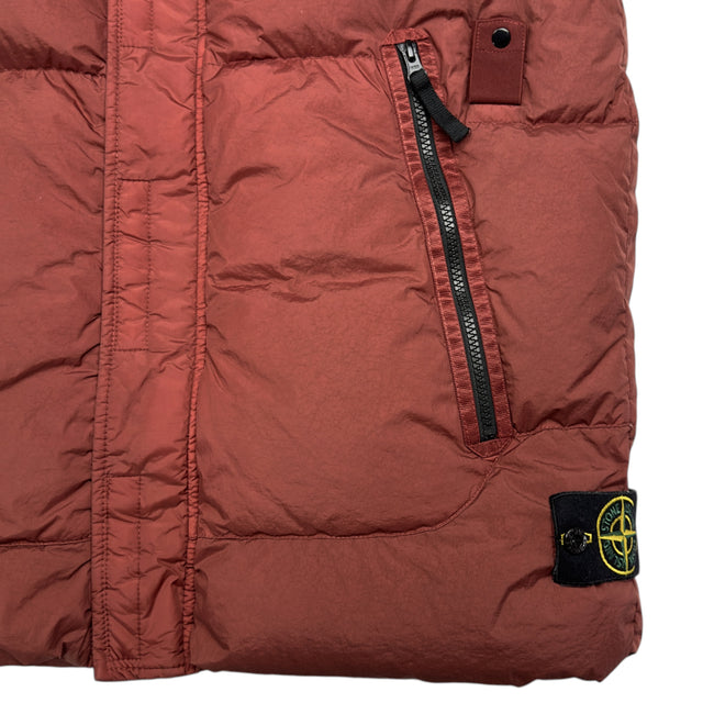 A/W 21 Stone Island Crinkle Reps R NY Down Gilet - Rust