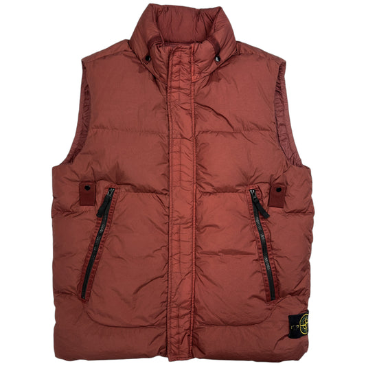 A/W 21 Stone Island Crinkle Reps R NY Down Gilet - Rust